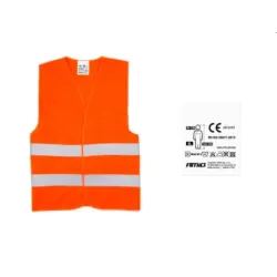 AMIO KAMIZELKA OSTRZEGAWCZA POMARAŃCZOWA Z CERTYFIKATEM