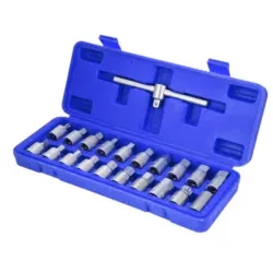 KB GLOBAL KLUCZE NASADOWE DO KORKÓW OLEJU - ZESTAW 21 CZ.