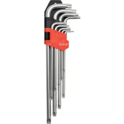 YATO KLUCZE IMBUSOWE TORX T10 - T50 DŁUGIE CR-V, 9CZ