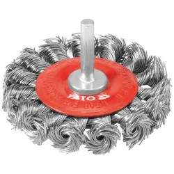 YATO SZCZOTKA TARCZOWA 75MM Z TRZPIENIEM, DRUT SPLATANY